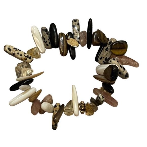 BPD Semi Precious Stone Stretchy Bracelet - Picture 1 of 8